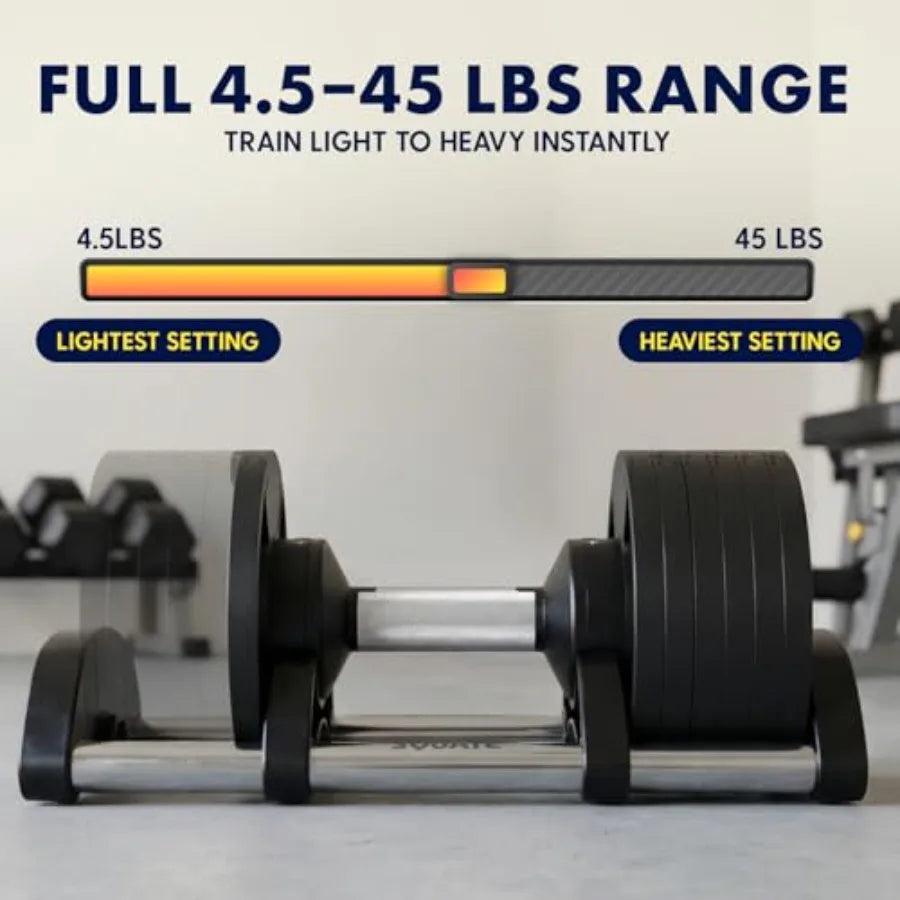Quick Weight Change Space-Saving Adjustable Dumbbells