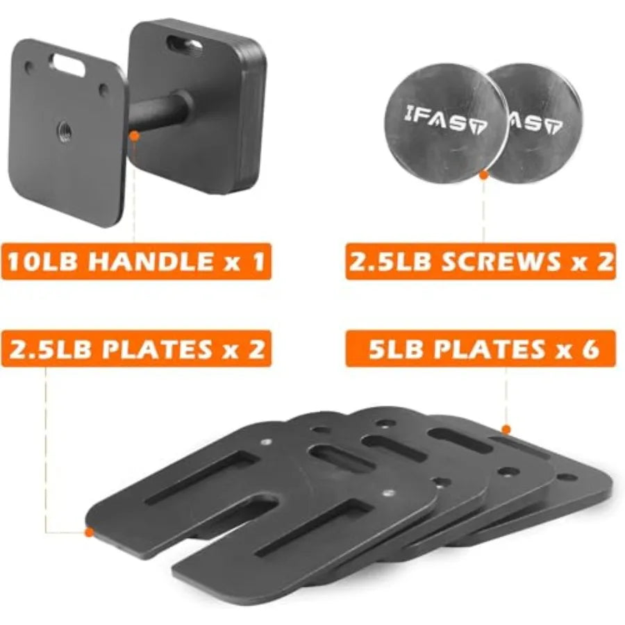 Square Dumbbells with Anti-Slip Steel Handle Dumbbell Set