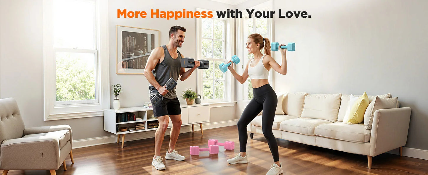 FEIERDUN 5-in-1 Adjustable Dumbbells