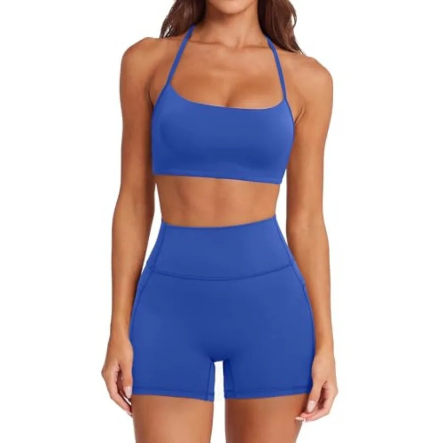 Workout Sets Padded Halter Sports Bras