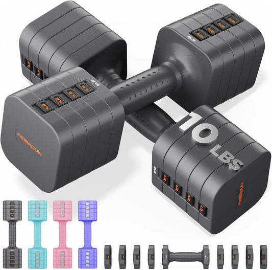 FEIERDUN 5-in-1 Adjustable Dumbbells