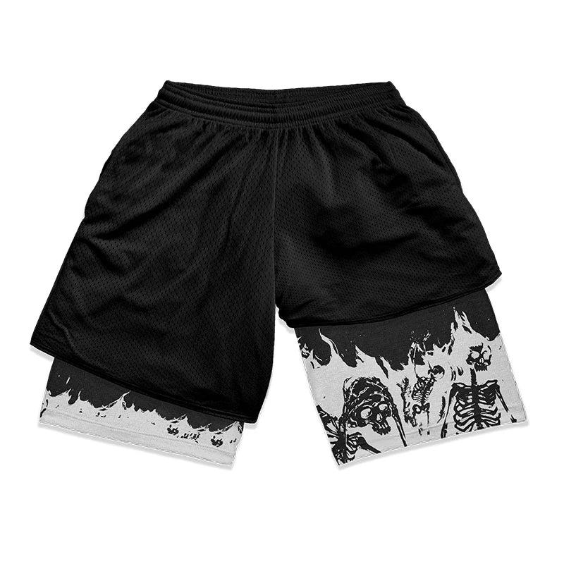 Berserk Print 2 in 1 Running Shorts
