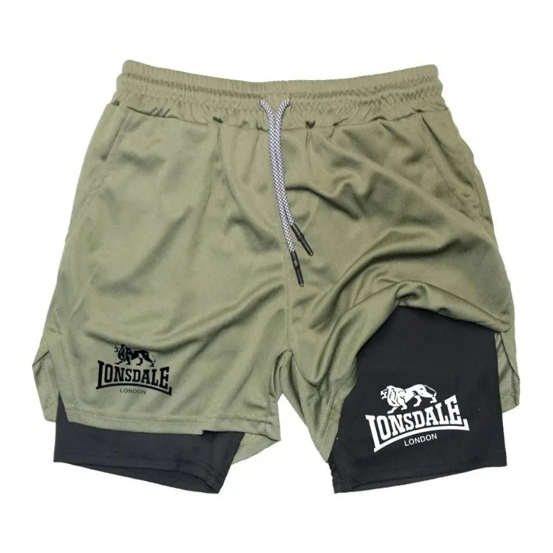 Print 2in1 Running Shorts