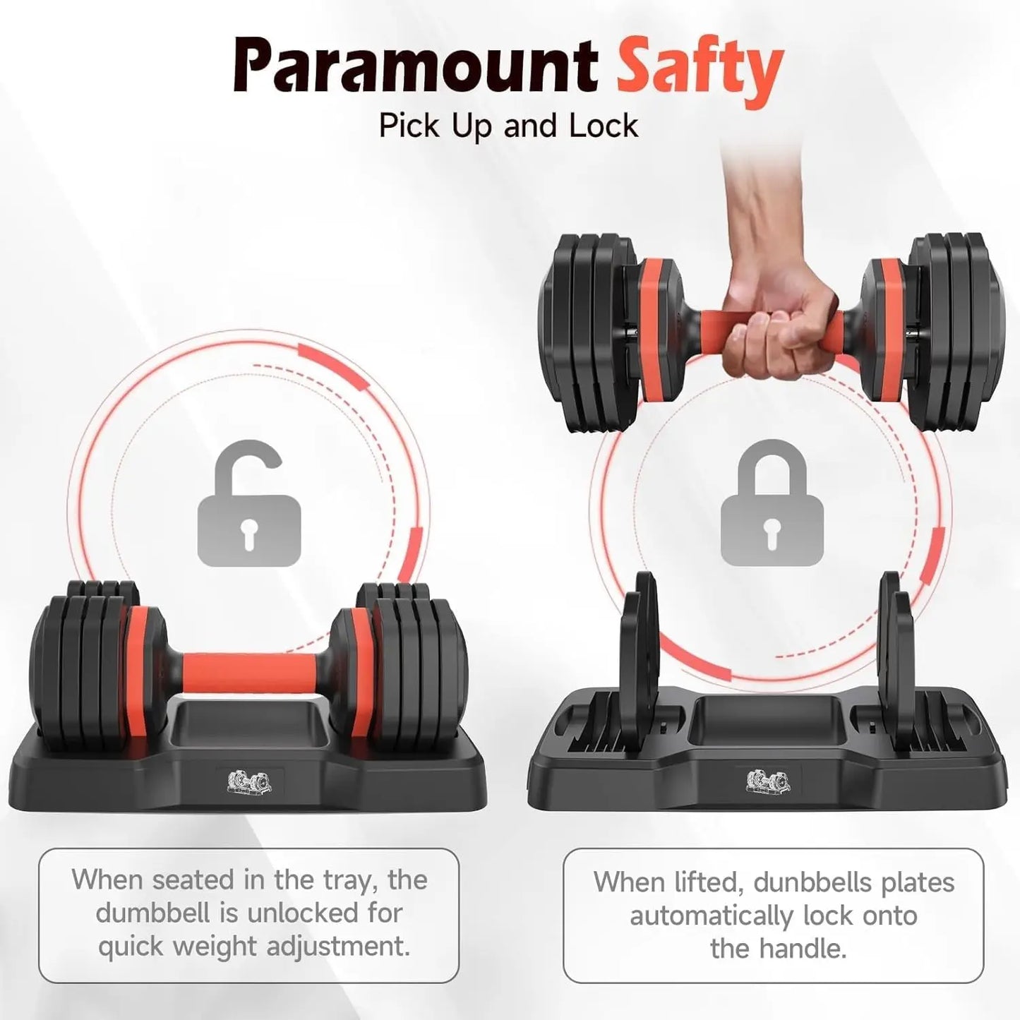 FEIERDUN Adjustable Dumbbells Set