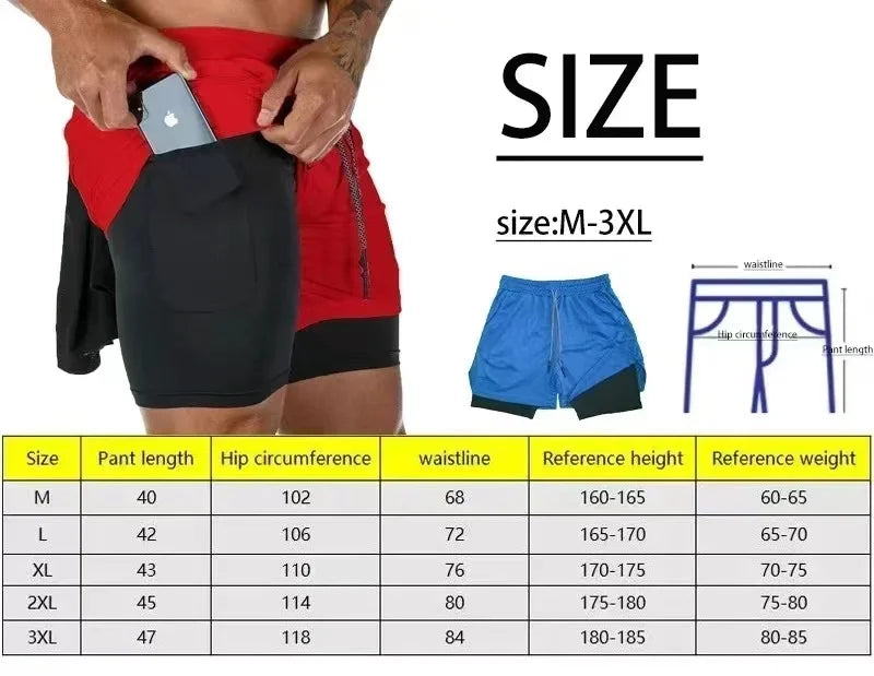 Men's Compression Gym Shorts