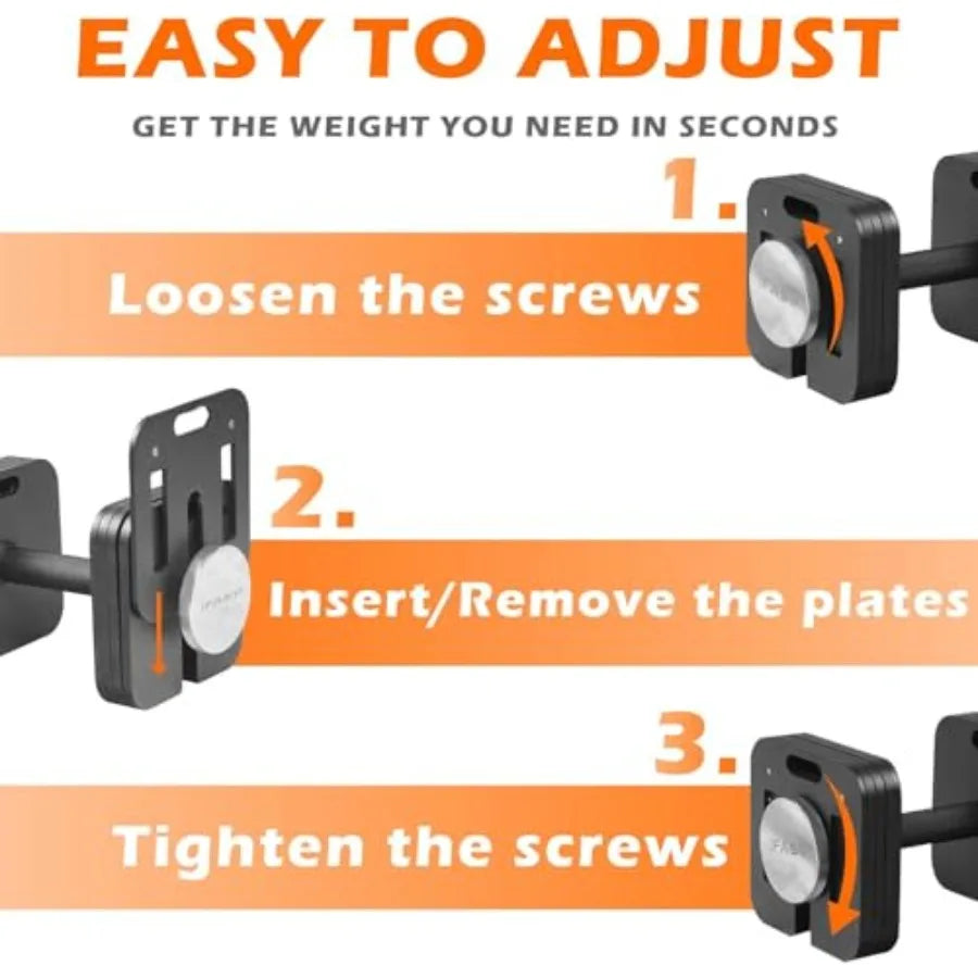 Square Dumbbells with Anti-Slip Steel Handle Dumbbell Set