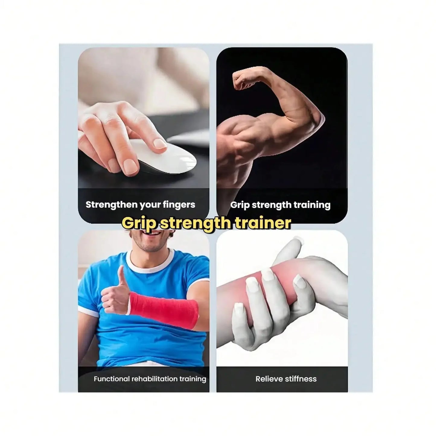 Adjustable Grip Strengthener With Counter