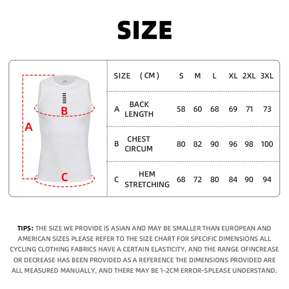 Men's Base Layer Sleeveless Quick Dry Cycling Undershirt