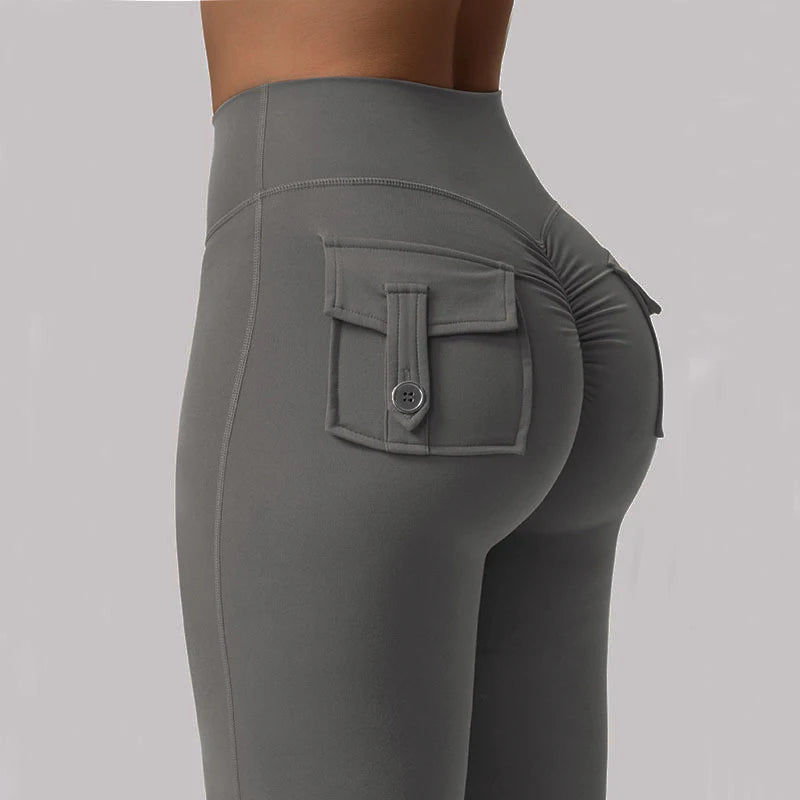 Summer Women's Cargo Pocket Fitness Tights
