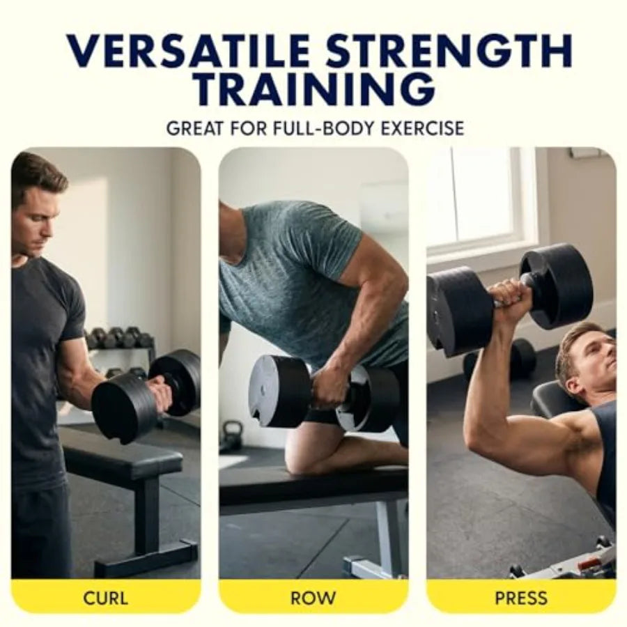 Quick Weight Change Space-Saving Adjustable Dumbbells