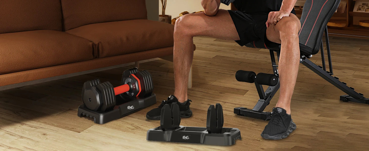 FEIERDUN Adjustable Dumbbells Set