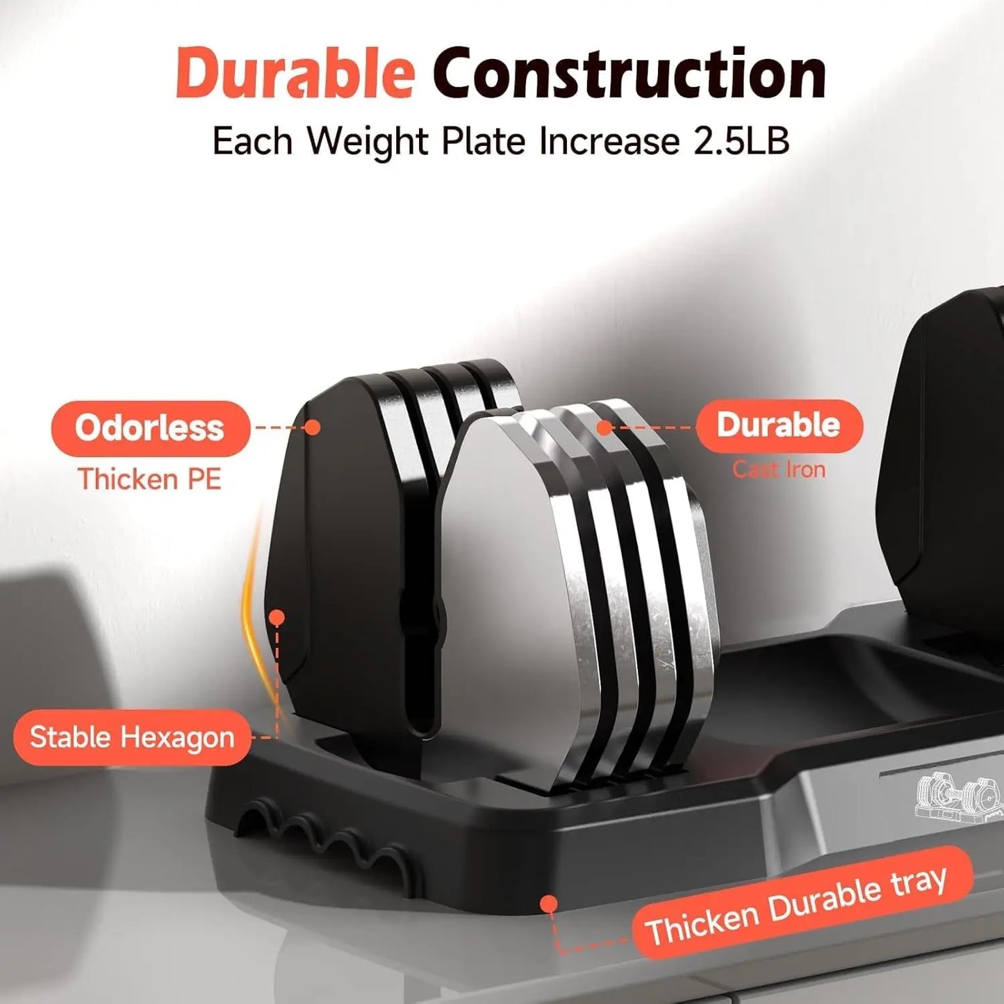 FEIERDUN Adjustable Dumbbells Set