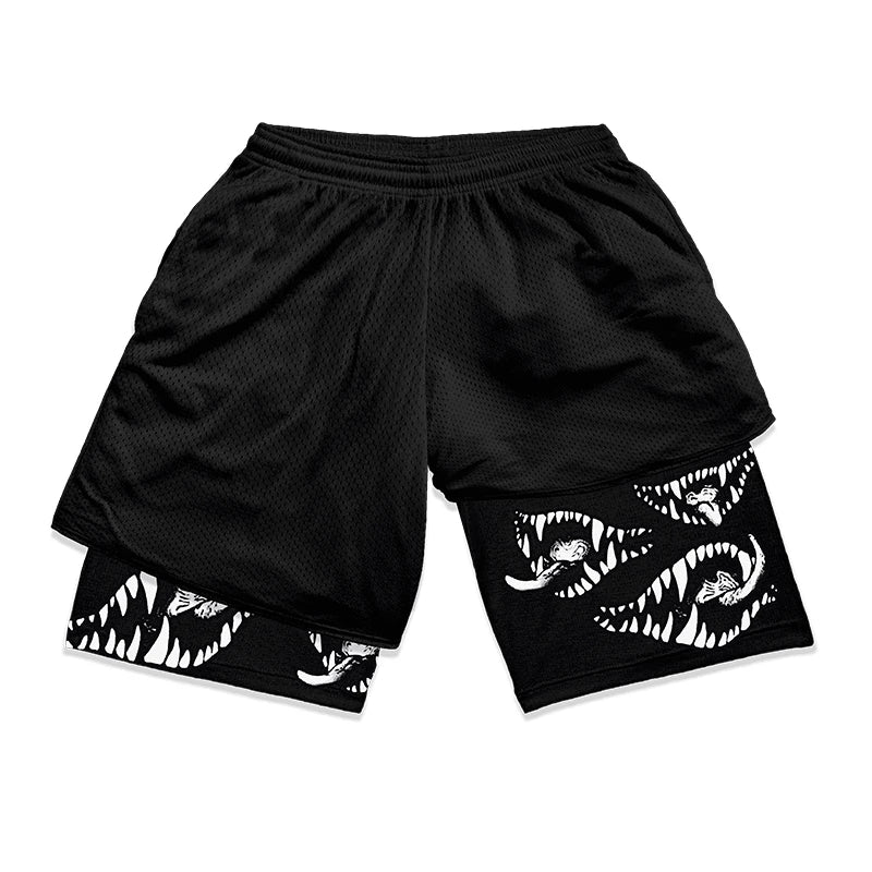 Berserk Print 2 in 1 Running Shorts